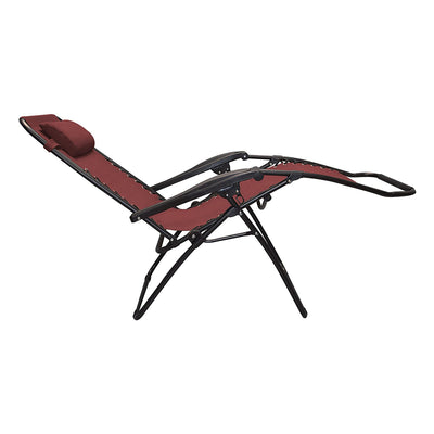 Caravan Sports Zero Gravity Recliner Indoor and Outdoor Chair, Burgundy (Pair) - VMInnovations