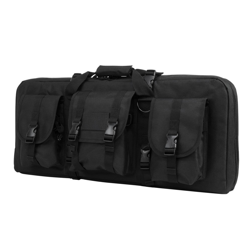 NcSTAR VISM 28 Inch Double Pistol & Subgun Padded Soft Gun Case Carry Bag, Black