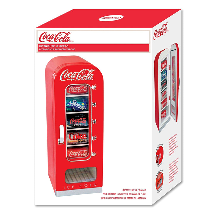 Koolatron Coca-Cola Design Push Button Vending Machine Mini Fridge (Open Box)
