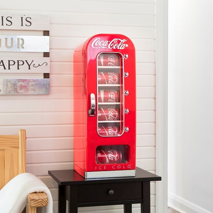 Koolatron Coca-Cola Design Push Button Vending Machine Mini Fridge (Open Box)