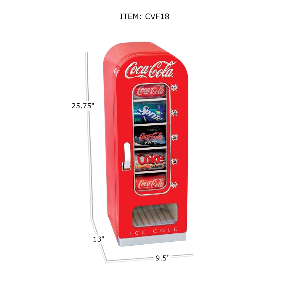Koolatron Coca-Cola Design Push Button Vending Machine Mini Fridge (Open Box)