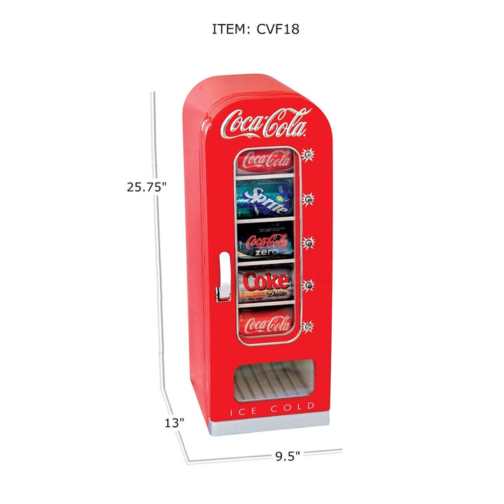 Koolatron Coca-Cola Design Push Button Vending Machine Mini Fridge (Open Box)