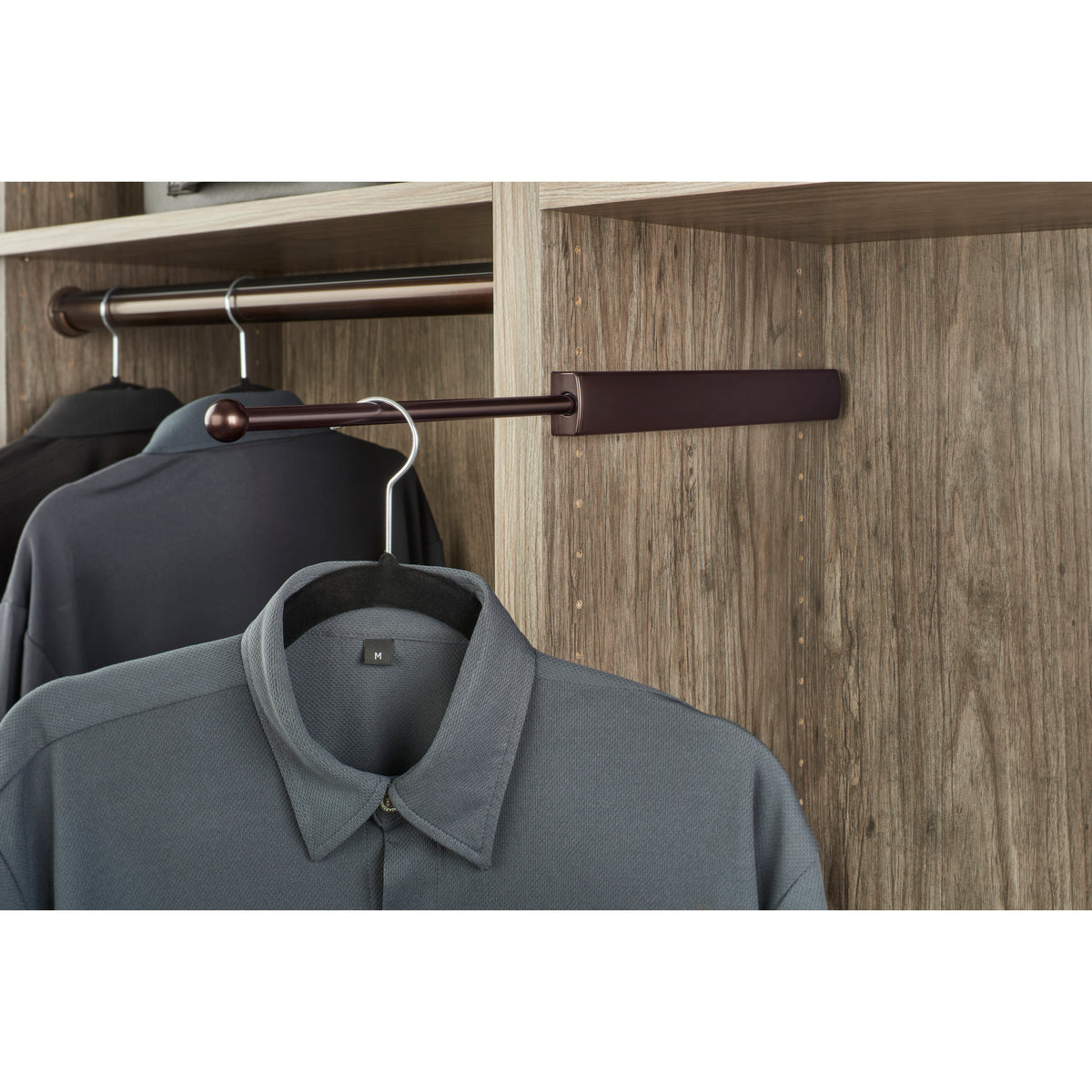 Rev-A-Shelf Sidelines CVLSL-14-BZ-1 14" Telescoping Closet Valet Rod, Bronze
