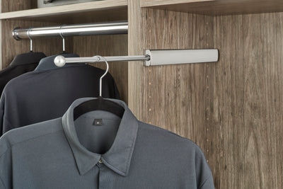 Rev-A-Shelf 14" Telescoping Closet Hanging Valet Rod, Chrome, CVLSL-14-CR-1 - VMInnovations