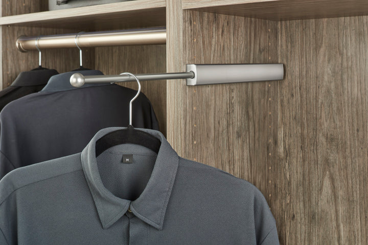 Rev-A-Shelf Sidelines CVLSL-14-SC-1 Telescoping Closet Valet Rod, Satin Chrome