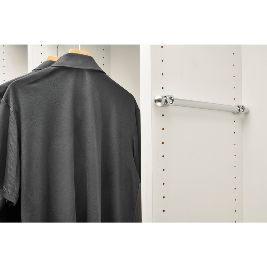 Rev-A-Shelf 14" Extendable Metal Closet Valet Rod, CVR-14-CR (2 Pack)