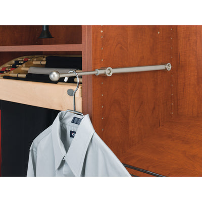 Rev-A-Shelf CVR-12-SN 12-Inch Extendable Designer Closet Valet Rod, Satin Nickel