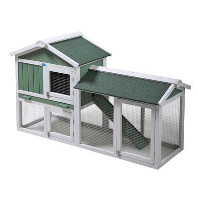 Coziwow 58 Inch 2 Tier Chicken Coop Style Rabbit Guinea Pig Outdoor Hutch (Used)