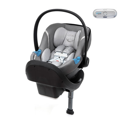 Cybex Aton M Car Seat & SafeLock Base w/ SensorSafe, Manhattan Gray (Open Box)