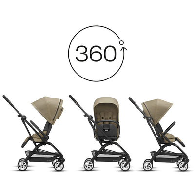 Cybex Gold Eezy S Twist 2 Folding Travel System Baby and Toddler Stroller, Beige - VMInnovations