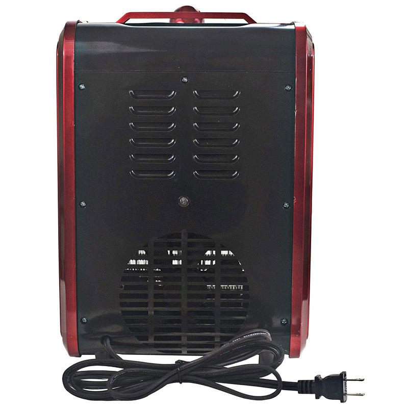 Comfort Zone Portable Electric Tabletop Fireplace Space Heater, Red (Used)