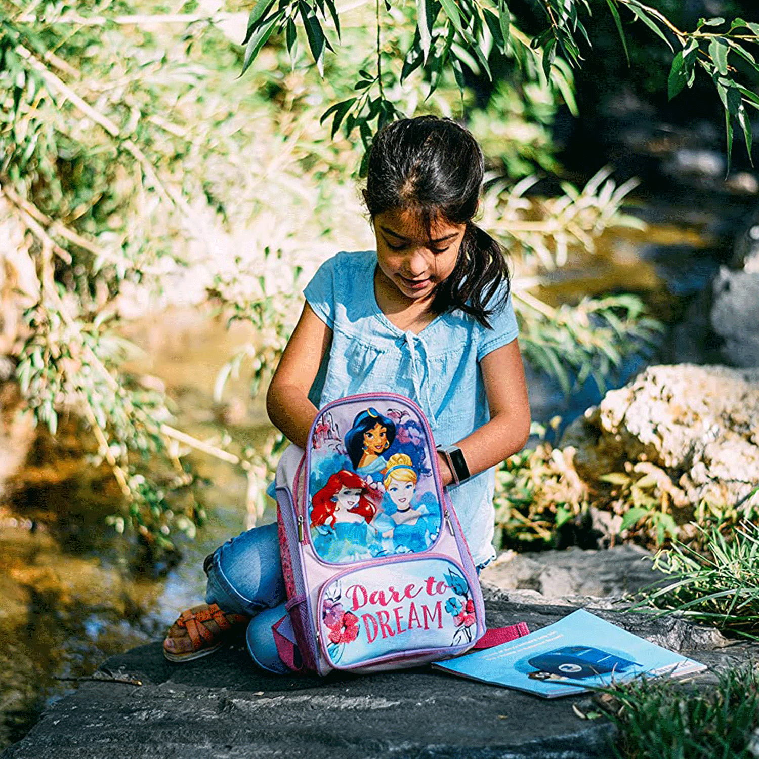 Exxel Outdoors Disney Oxford Sleeping Bag Kit w/Belle, Ariel, & Rapunzel (Used) - VMInnovations