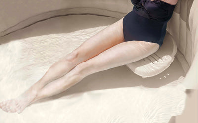 Intex Inflatable Slip Resistant Spa Seat and (2 Pack) Inflatable Spa Headrest