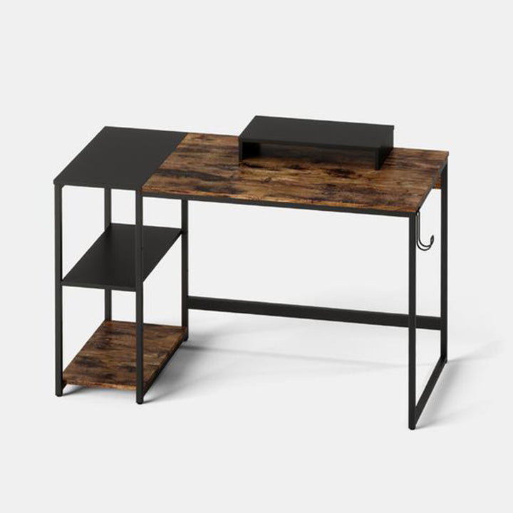 Nost & Host Computer Office Desk Workstation, Rustic Brown (Open Box) - VMInnovations