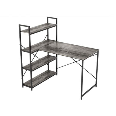 Nost & Host L Shaped Contemporary Home Office Computer Desk w/ Shelves(Open Box) - VMInnovations