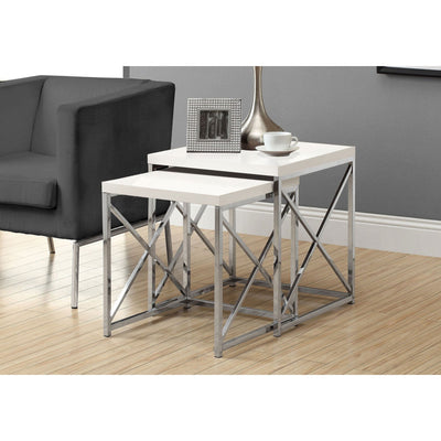 Monarch Entertainment Center TV Stand w/ Monarch Specialties End Tables - VMInnovations