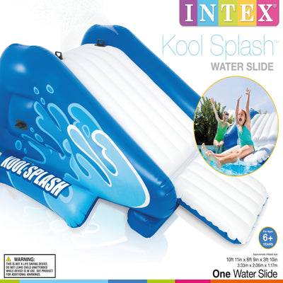 Intex Inflatable Pool Water Slide, Blue (2 Pack) & Intex Repair Kit (2 Pack) - VMInnovations
