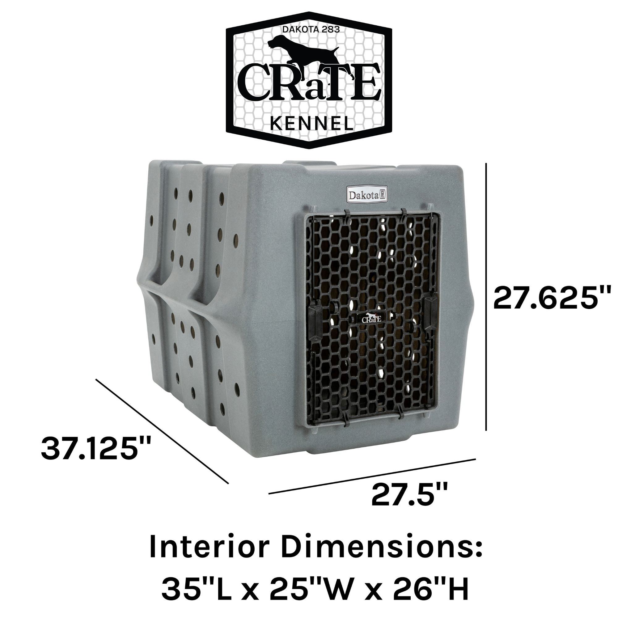 Dakota 283 Canine Rough and Tough Economy Pet Kennel, Large, Dark Granite (Used)