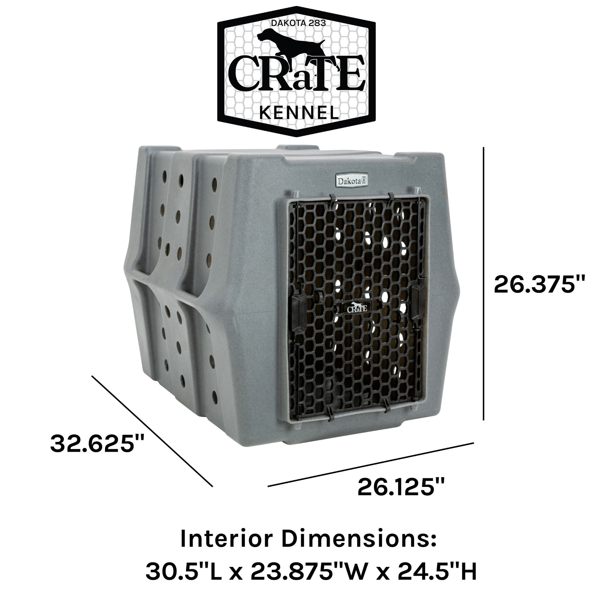 Dakota 283 Rough & Tough Economy Pet Kennel, Intermediate, Granite (Open Box)