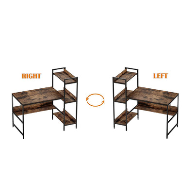 Bestier Computer Office Desk Workstation w/ Storage Shelves & Hook (Open Box) - VMInnovations
