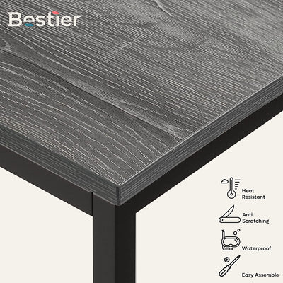 Bestier Computer Office Desk with Storage Bag & Hook, Gray, 39 Inch (Open Box) - VMInnovations