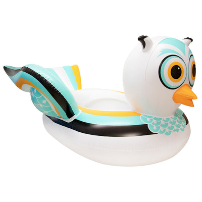Swimline Giant Inflatable White Owl Ride-On & Giant Inflatable Swan Ride-On - VMInnovations