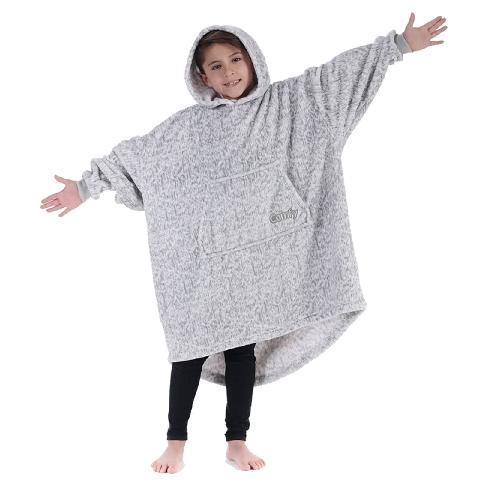 The Comfy Dream Jr Oversized Microfiber Wearable Blanket, Heather Gray (Used) - VMInnovations