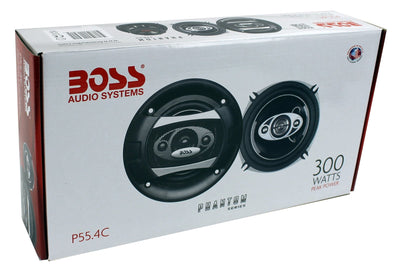 BOSS Audio P55.4C 5.25" 300W 4-Way Car Coaxial Audio Speakers Stereo (8 Pack)