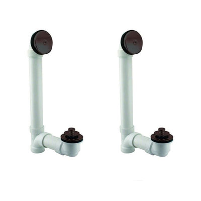 Westbrass D49721-62 1.5 In Pull Bath Waste & Overflow Drain Kit, Bronze (2 Pack)
