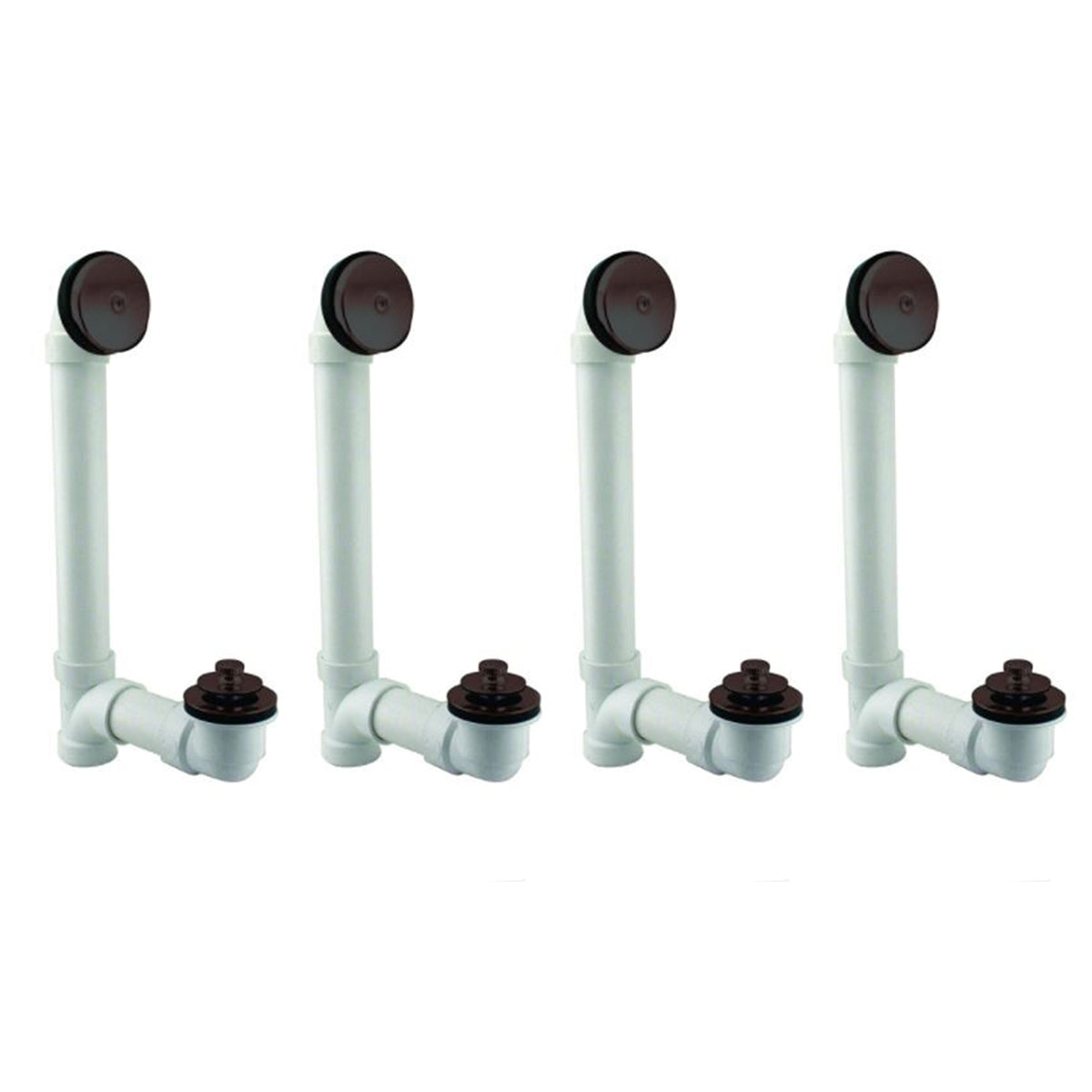 Westbrass D49721-62 1.5 In Pull Bath Waste & Overflow Drain Kit, Bronze (4 Pack)