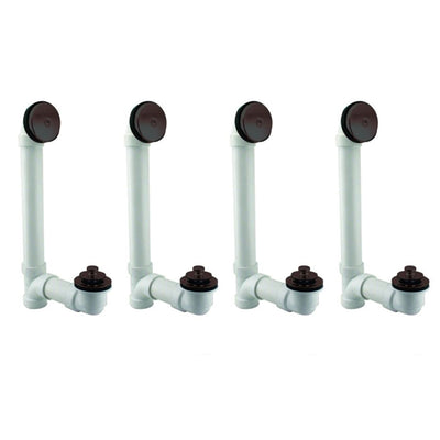 Westbrass D49721-62 1.5 In Pull Bath Waste & Overflow Drain Kit, Bronze (4 Pack)