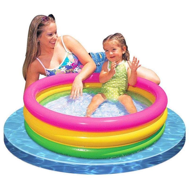 Intex 34in x 10in Sunset Glow Soft Inflatable Baby/Kids Swimming Pool (6 Pack)