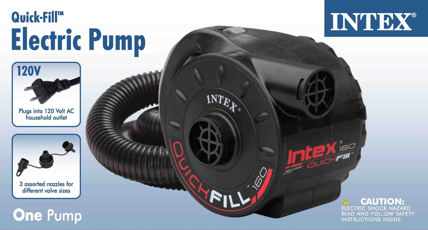 Intex Swim Center Family Backyard Inflatable Kiddie Pool 2 Pack & 120 V Air Pump