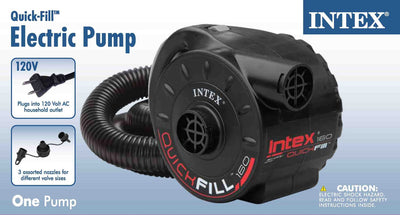 Intex Swim Center Family Backyard Inflatable Kiddie Pool 2 Pack & 120 V Air Pump