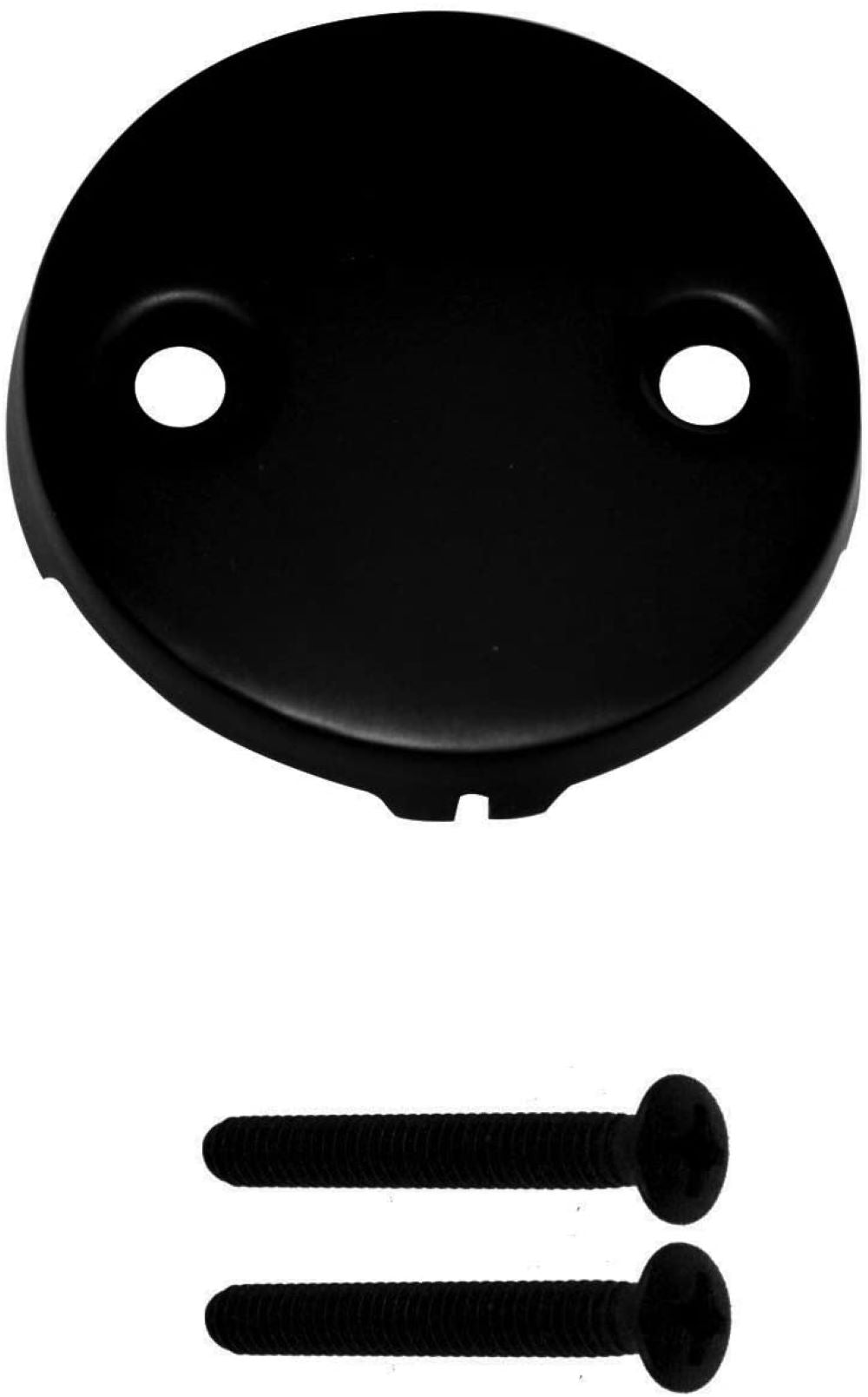 Westbrass 1.5 Inch Tiptoe Bathtub Trim Set w/ 2 Hole Faceplate, Black (2 Pack)