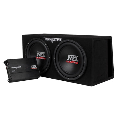 MTX TNP212DV 12-Inch 2000-W Dual Loaded Subwoofer Enclosure w/Amplifier (4 Pack)