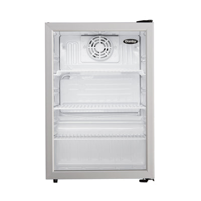 Danby 2.6 Cu. Ft. Glass Door Mini Fridge Compact Refrigerator, Silver (2 Pack) - VMInnovations