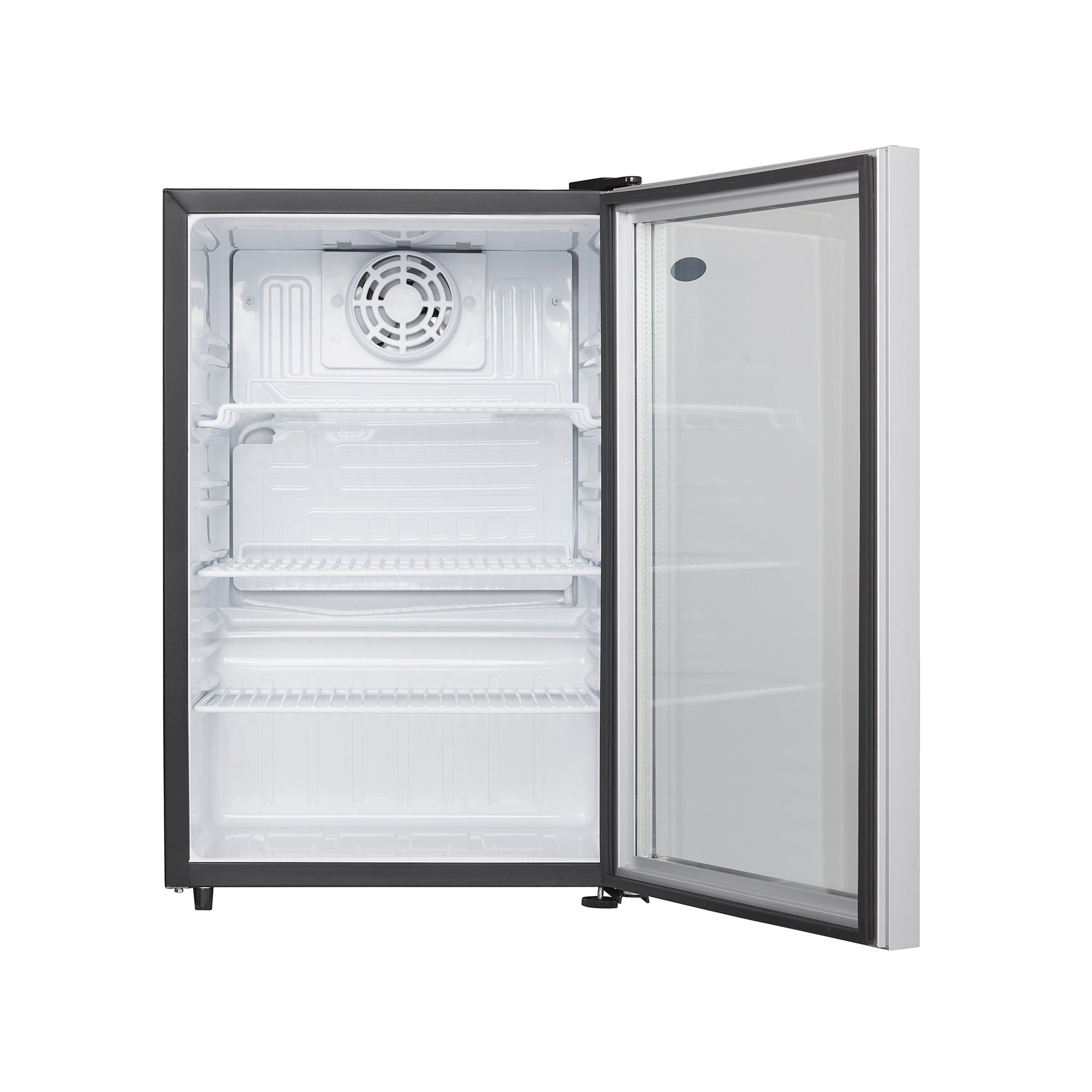 Danby 2.6 Cu. Ft. Glass Door Mini Fridge Compact Refrigerator, Silver (2 Pack) - VMInnovations