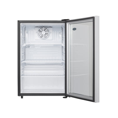 Danby 2.6 Cu. Ft. Glass Door Mini Fridge Compact Refrigerator, Silver (2 Pack) - VMInnovations