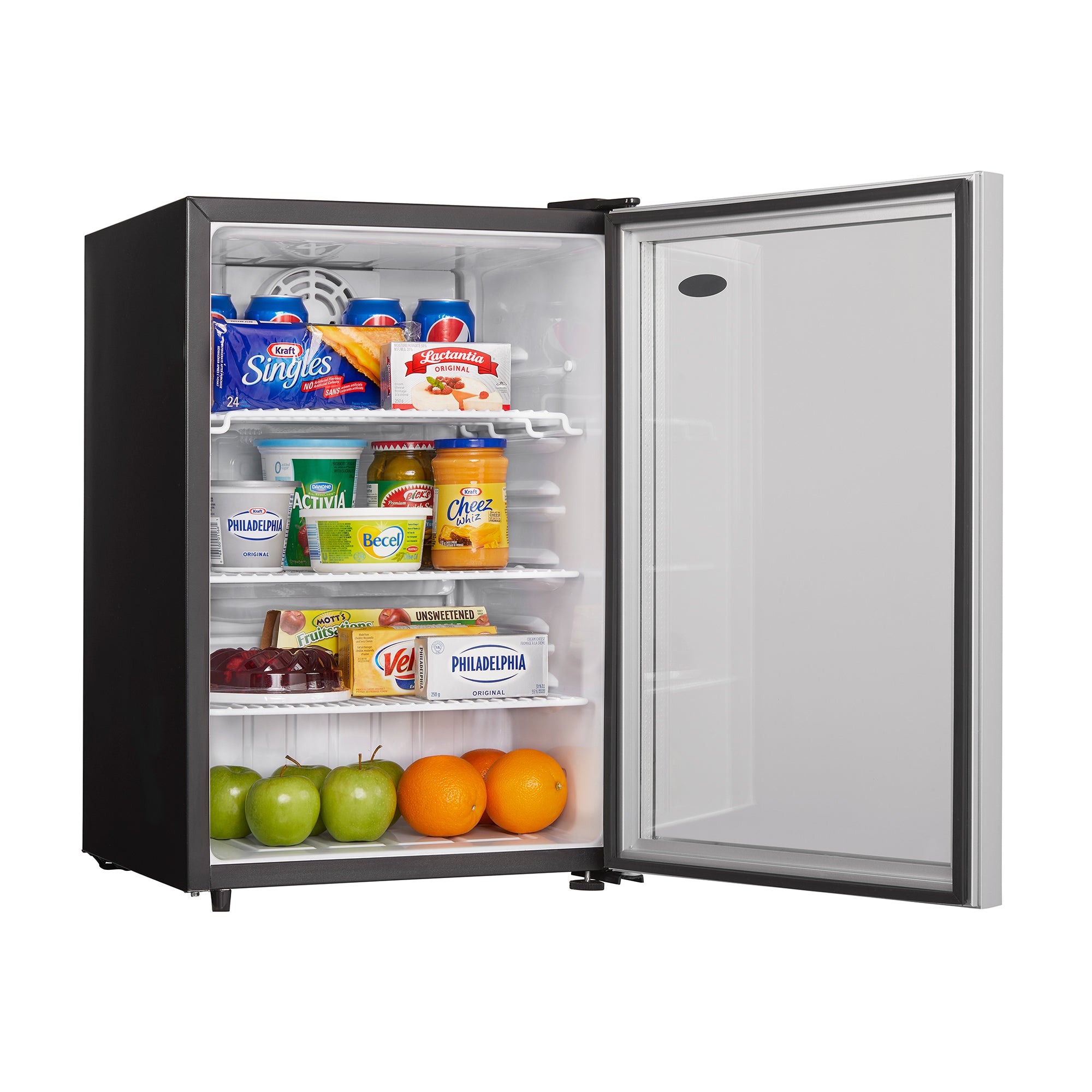 Danby 2.6 Cu. Ft. Glass Door Mini Fridge Compact Refrigerator, Silver (2 Pack) - VMInnovations
