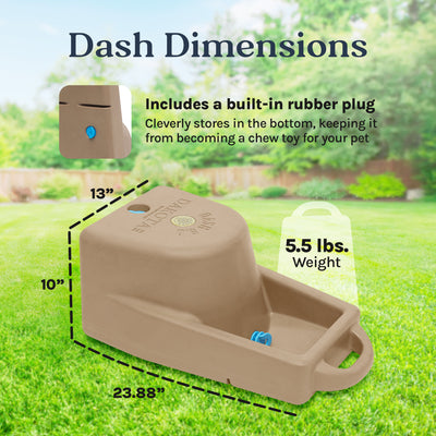 Dakota 283 Dash 5 Gallon Water Dispenser System for Dogs & Pets, Coyote Granite