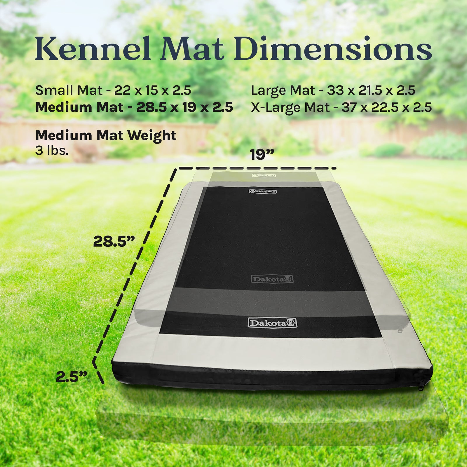 Dakota 283 G3 Washable Portable Padded Kennel Crate Bed for Dogs/Pets, Medium - VMInnovations