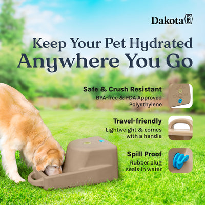 Dakota 283 Dash 5 Gallon Water Dispenser System for Dogs & Pets, Coyote Granite
