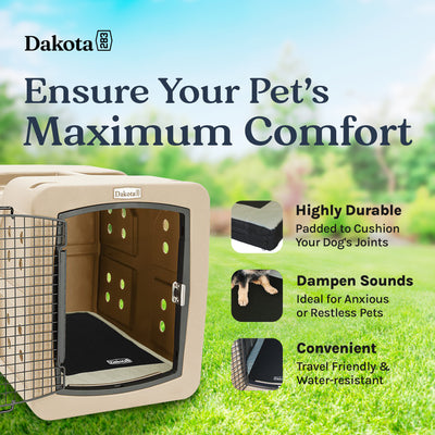 Dakota 283 G3 Washable Portable Padded Kennel Crate Bed for Dogs/Pets, Medium - VMInnovations