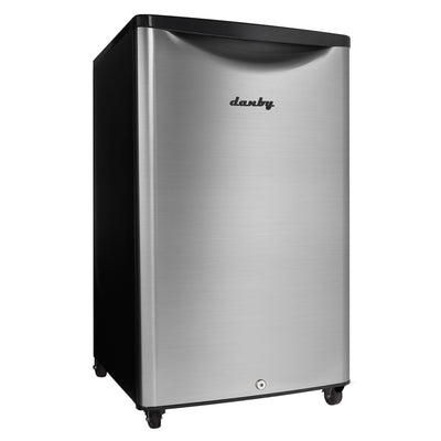 Danby 4.4 cu.ft. Small Compact Mini Refrigerator, Stainless Steel (Used)