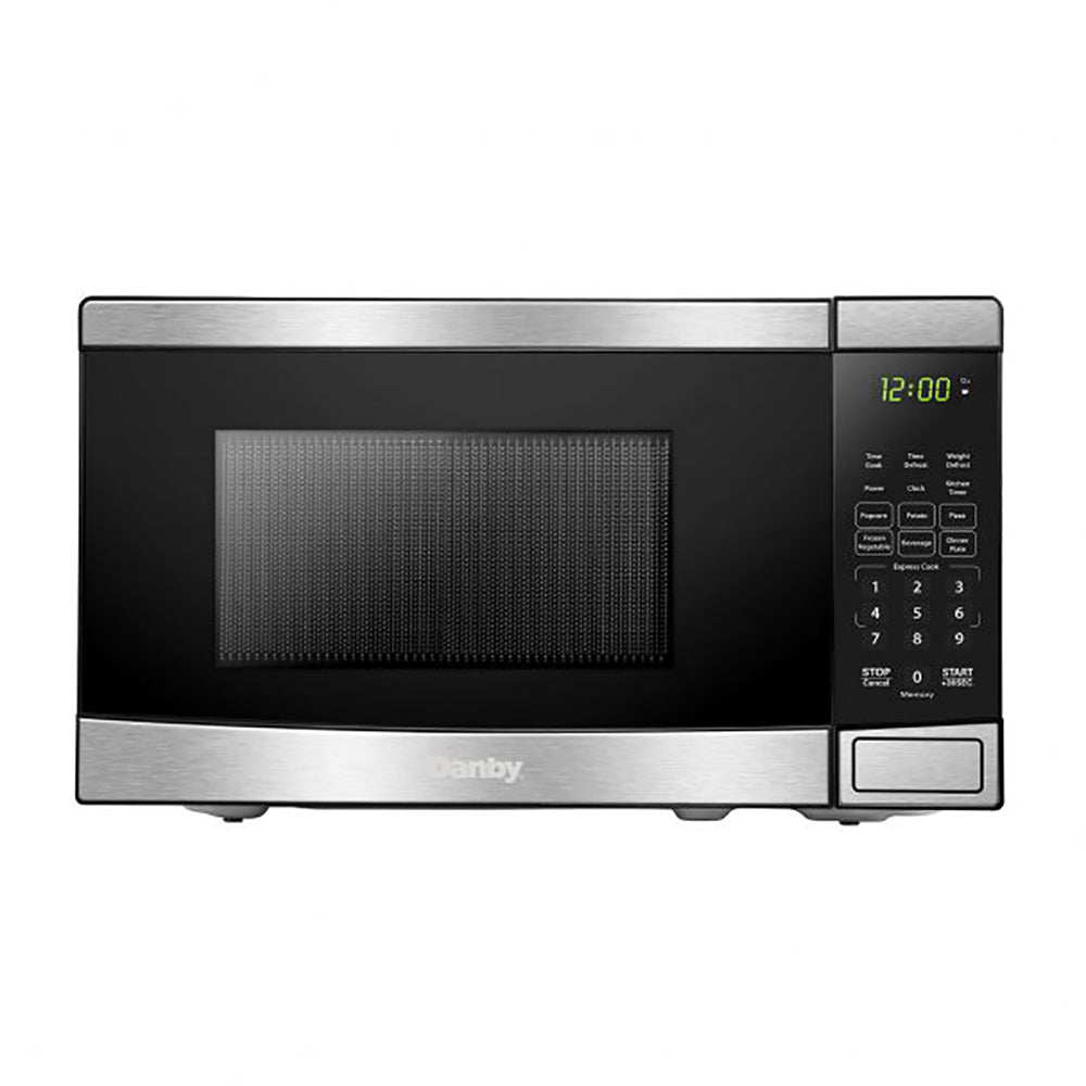 Danby 700W 0.7 Cubic Feet Stainless Steel Countertop Microwave, Black (Open Box)