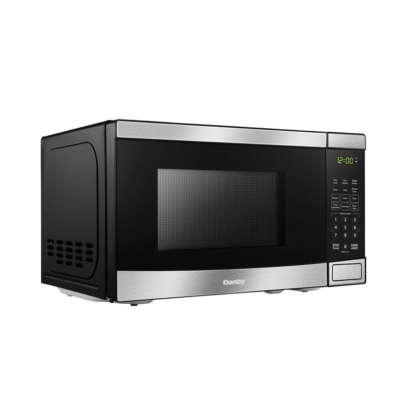 Danby 700W 0.7 Cubic Feet Stainless Steel Countertop Microwave, Black (Open Box)