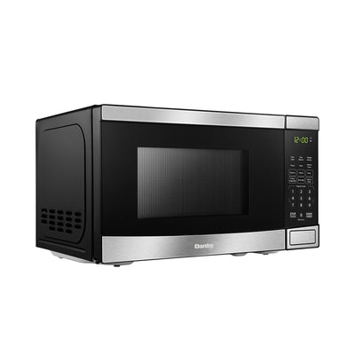 Danby 700W 0.7 Cubic Feet Stainless Steel Countertop Microwave, Black (Damaged)