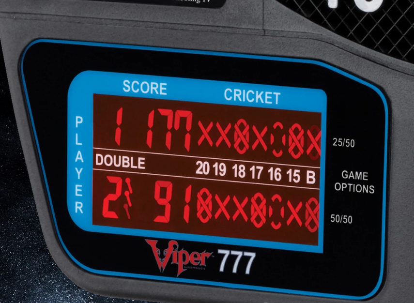 Viper 777 Electronic Dart Board with LCD Scoreboard and 26 Games, Comes w Darts!