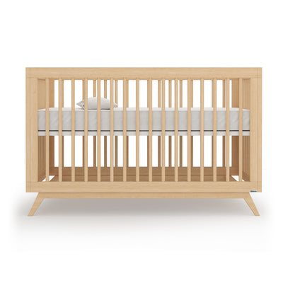 dadada Soho 3 in 1 Solid Beech Wood Convertible Crib to Toddler Bed, Natural - VMInnovations
